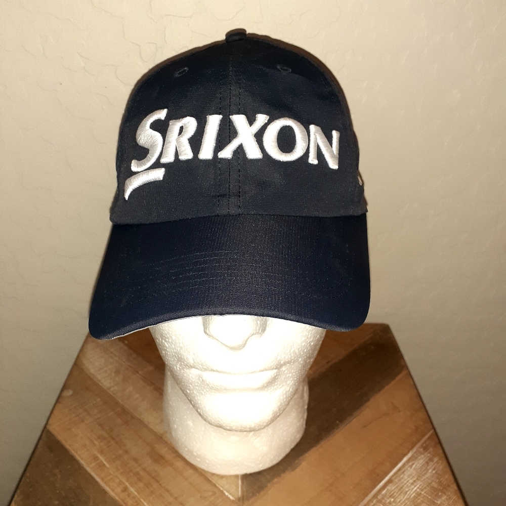 Srixon Structured Black/White Adjustable Golf Hat/Cap - Clean